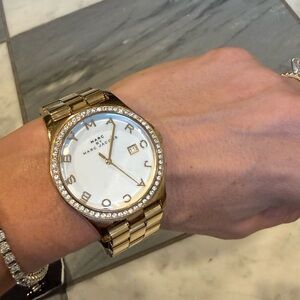 Marc Jacobs Gold Watch with White Dial